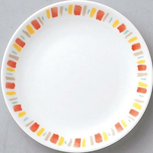 ダイヤセラム (強化) オレンジ十草 メタ 5吋 中皿 /10枚入/洋食器