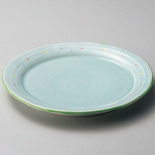 ウォーターブルー6.0皿 φ20×2.3cm 176-099