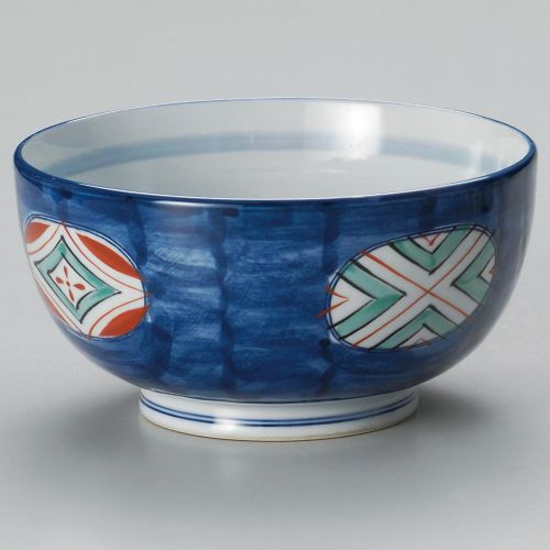 染錦菱紋5.0多用丼 φ15×9.7cm 317-159