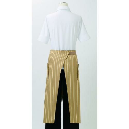 サロンエプロン 兼用 9-1242 (ベージュストライプ/ベージュ)