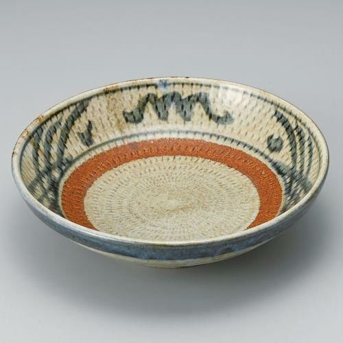 信楽格子7.5麺皿 φ23×6.5cm 299-099