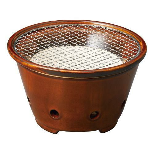 アメ釉炭コンロ 26×26×15.5cm 393-179