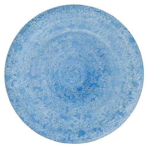 青泡ラスターフラットプレート φ29.2×1.8cm 464-039