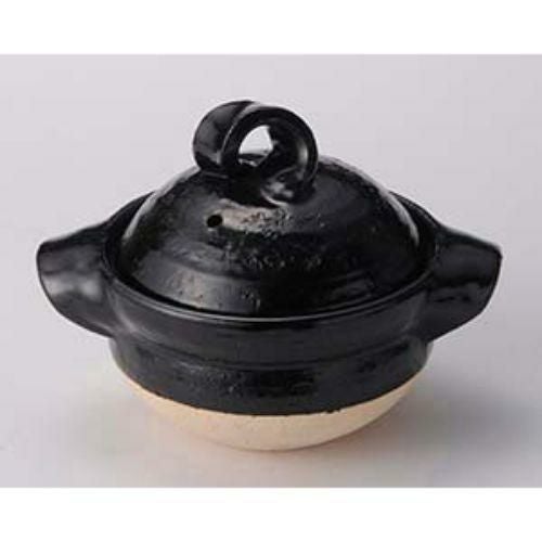 黒釉一人用御飯鍋 22×17×16cm 384-249