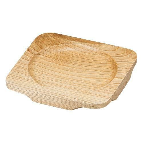 白木正角木台Bφ115 14.5×14.5×H1.5cm 390-319