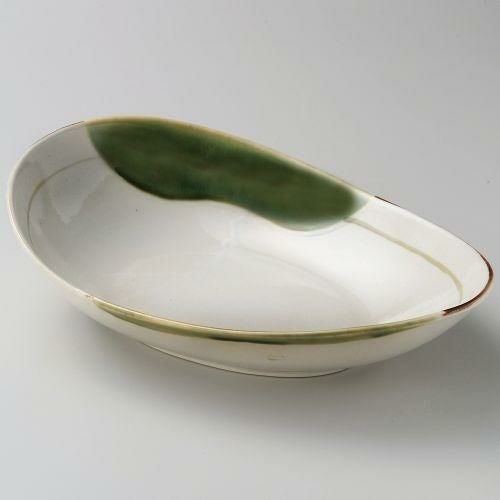 織部流し変型サラダボール 22×15.5×6cm 261-239