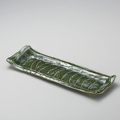 織部ガタ彫長大皿 48×17×3.9cm 154-179