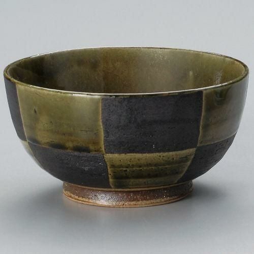 織部市松夏目5.5釜上丼 φ17.5×9cm 318-059