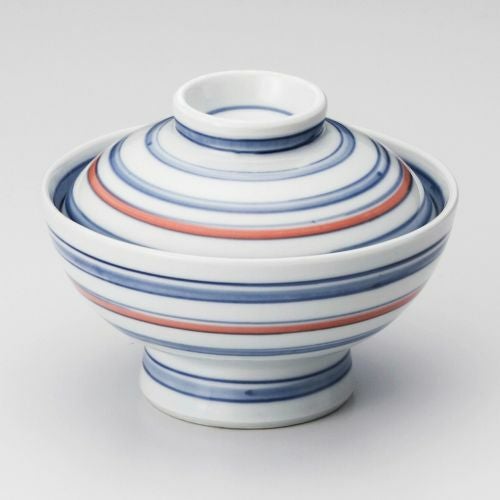 駒筋丸高台蓋丼 φ15.5×11.4cm 341-039