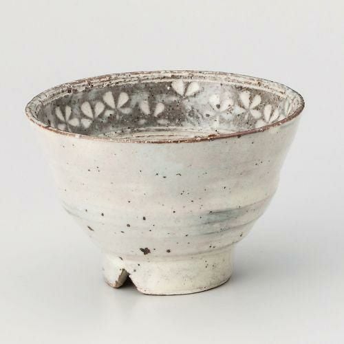 黄釉花三島高台煎茶 φ11×7cm(280cc) 367-209