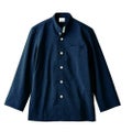 コックジャケット 兼用 長袖 OV6501-9 (ネイビー/ホワイト)