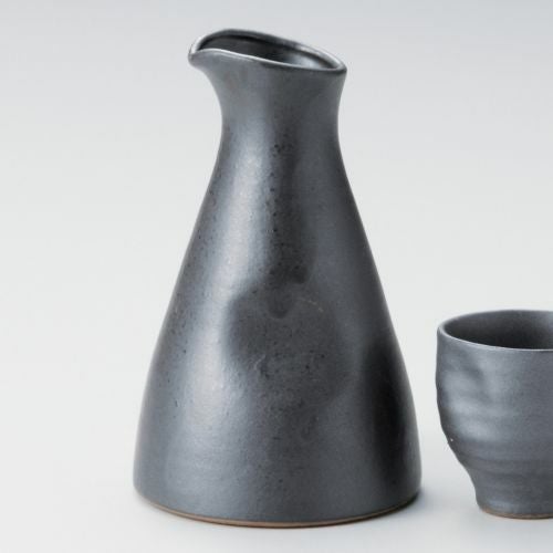 いぶし黒釉大徳利 φ9.5×15.5cm(420cc) 275-109
