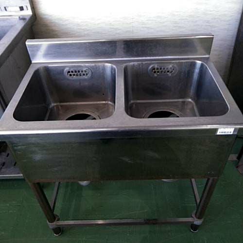 KP2-750,KPC2-750【東製作所】二槽シンク【組立式】幅750×奥行450×高さ