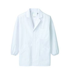 調理衣 メンズ 長袖 1-801 (白)