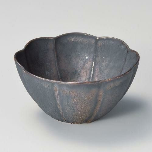 金結晶花型4寸小鉢 φ12.3×6.2cm 064-209