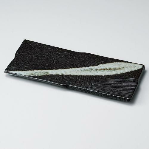 清流うのふ流玄まな板皿 30.5×12.5×1.6cm 164-098