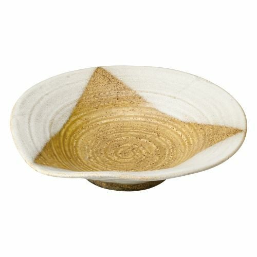 黄河三方掛け9.0浅鉢 27.2×26.6×6.5cm 445-319
