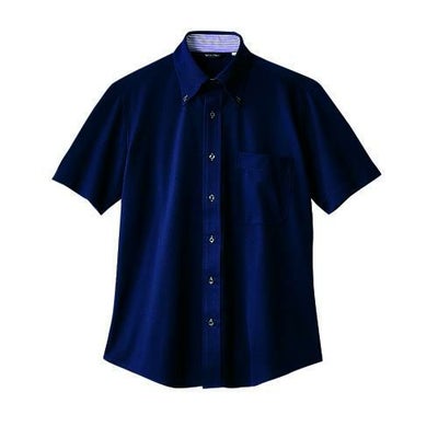 ニットシャツ 兼用 半袖 ZK2712-9CB (ネイビー)