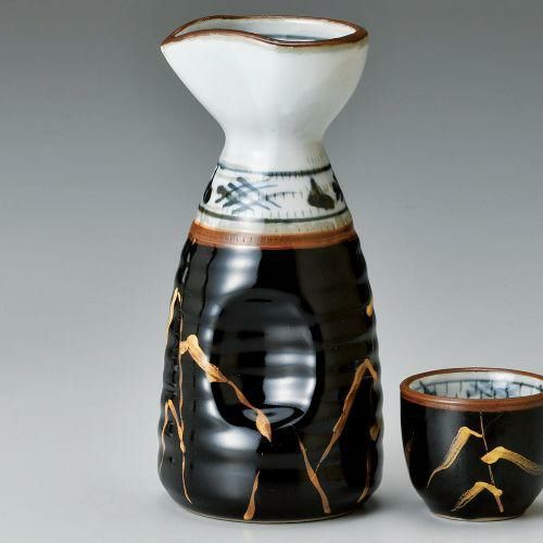 天目金芦1号徳利 5.9×13.2cm(130cc) 274-379