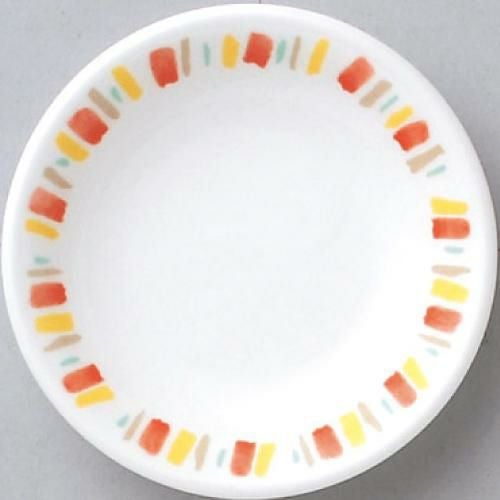 ダイヤセラム (強化) オレンジ十草 4吋 小皿 /10枚入/洋食器