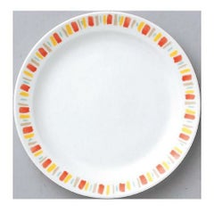 ダイヤセラム (強化) オレンジ十草 ハーフリム 6.5吋 中皿