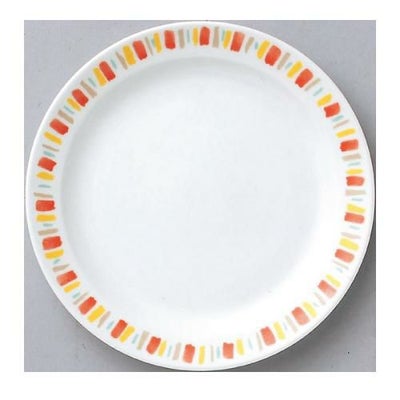 ダイヤセラム (強化) オレンジ十草 ハーフリム 6.5吋 中皿