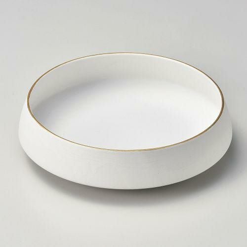 渕金ビスクマットくくり鉢(大) 19×5cm 036-169