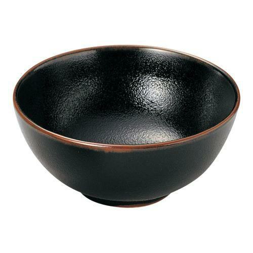 柚子天目丸型6.5丼 φ20×9cm 407-169