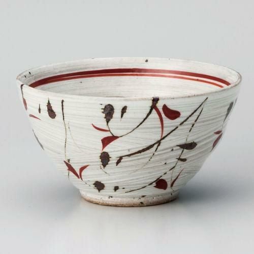 赤絵サビ唐草飯碗 φ12.3×6.5cm 345-259