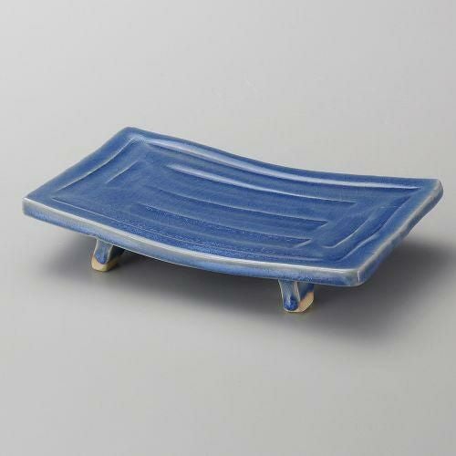 青釉ソギまな板焼物皿 21.8×14.2×4.8cm 141-089