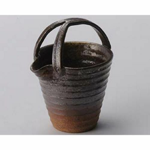 備前灰吹手付冷酒器 12×10.4×15.5cm(370cc) 272-159