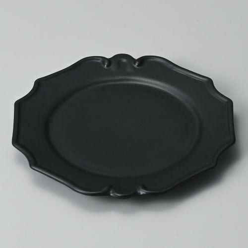 デプレブラックモティーフプレート φ20.7×1.7cm 200-189