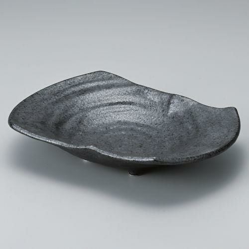 イブシ黒両切鉢 26×18.3×4.3cm 252-139
