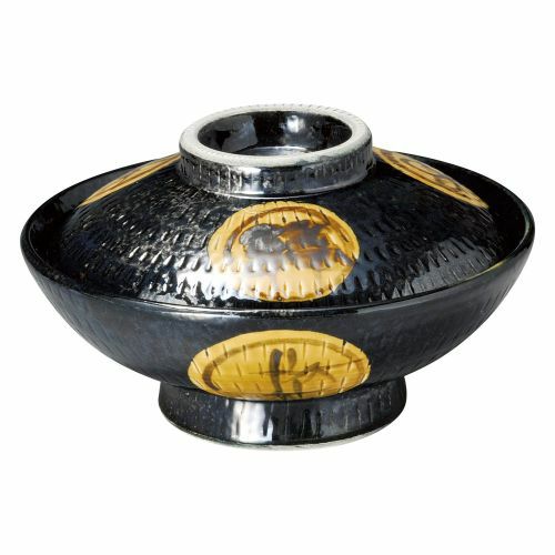 引出天目松竹梅6.0浅蓋丼 φ18.3×10.5cm 437-249