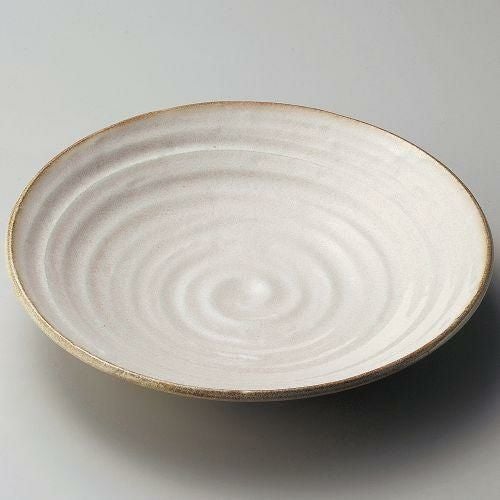 粉引荒引大皿 φ28.5×5.4cm 175-089