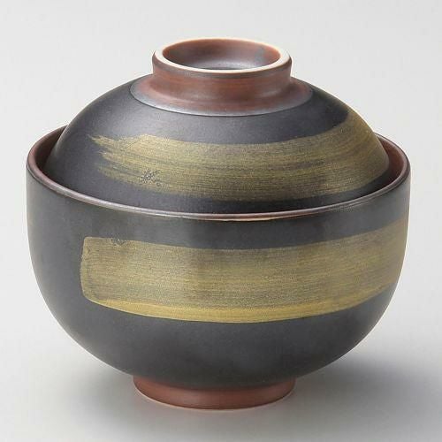 黒マット雲金煮物碗 φ11×10cm 110-229