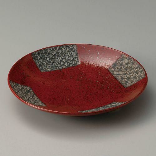 赤市松青海波7.5麺皿 φ23.2×4cm 299-129