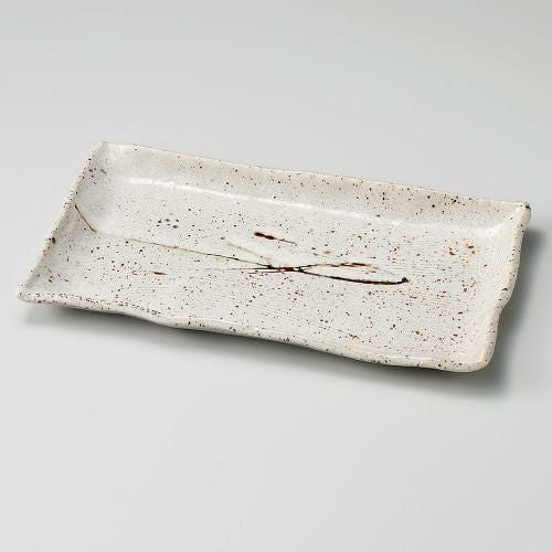 アメ細刷毛長角大皿 31.7×17×2.7cm 166-079