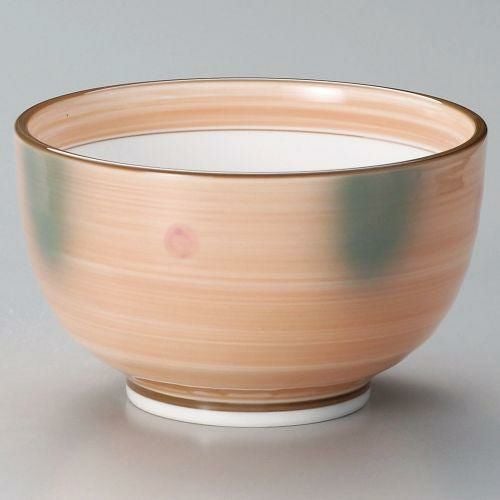 オレンジ巻グリーン吹夏目5.0丼 φ15.5×9.6cm 316-189