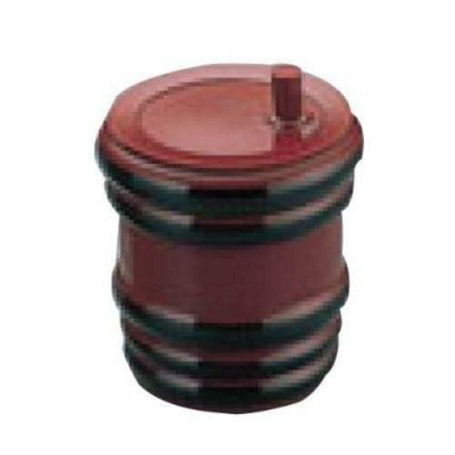 【まとめ買い商品】 【樽型 七味入 朱黒ヒモ】 高さ65(mm)/10入/業務用/新品