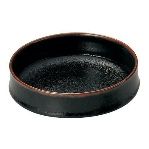 柚子天目6.0平鉢 φ18.5×6cm 407-129