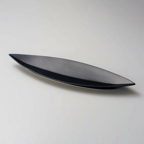 笹型大皿黒 52.4×15×4.2cm 154-139