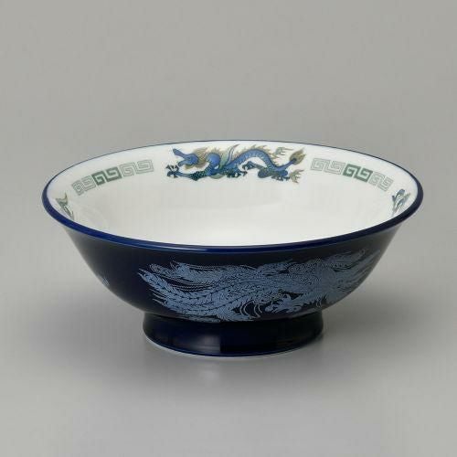 ルリ白竜7.0反高台丼 21.5×8.3cm 600-069