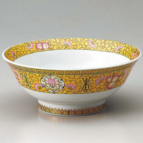 桃唐草6.8高台丼 φ21×8.5cm 608-159