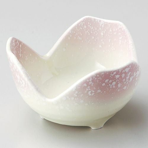 ピンク白吹割山椒3.3小鉢 10.2×5.8cm 076-229
