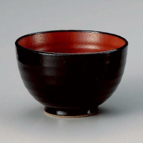 赤と黒夏目深5.0丼 φ15.2×9.5cm 325-329