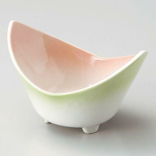 二色吹き二つ割小鉢大 15×10×8.8cm 076-119