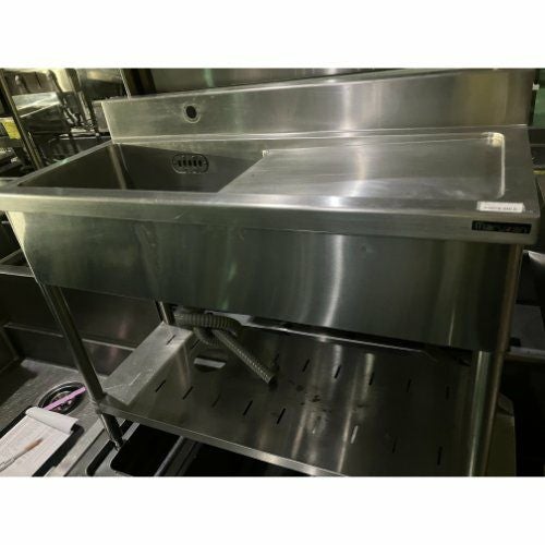 厨房設備 厨房機器 店舗用品 中古 業務用　一槽シンク 中古】一槽シンク BGあり 幅1200×奥行450×高さ800 【送料別途見積