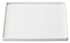 白露24cm浅口切立正角皿