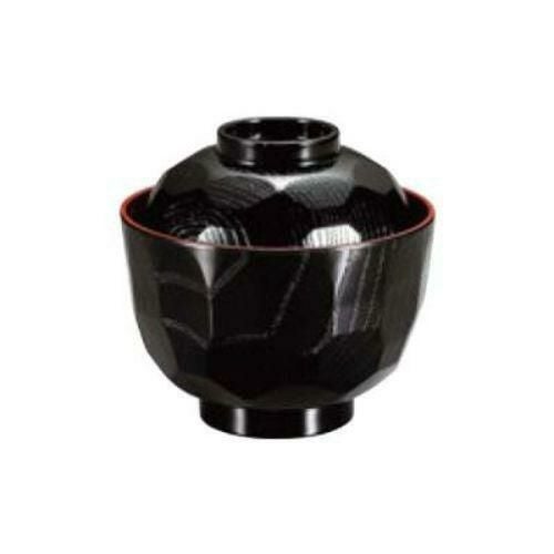 【耐熱ABS ニュー亀甲小吸椀 黒内朱】 高さ95(mm)/業務用/新品